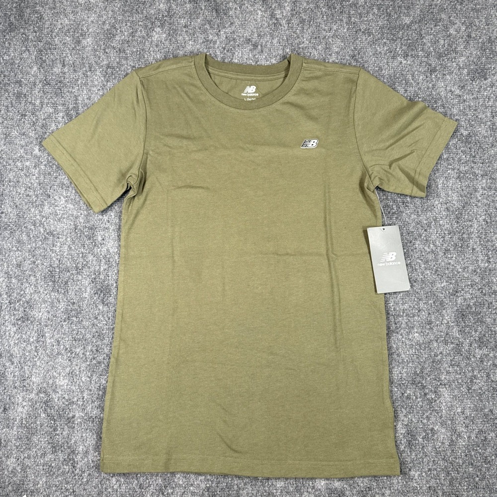 New Balance Boys Short Sleeve Tee Dark Olivine Green L 14/16 NWT